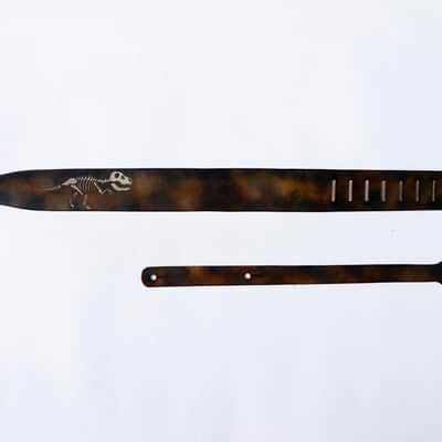 Burny Black Custom Guitar Strap For Acoustic or Electric Guitars - tyrannosaurus made to order - oil made to order - oil image 9