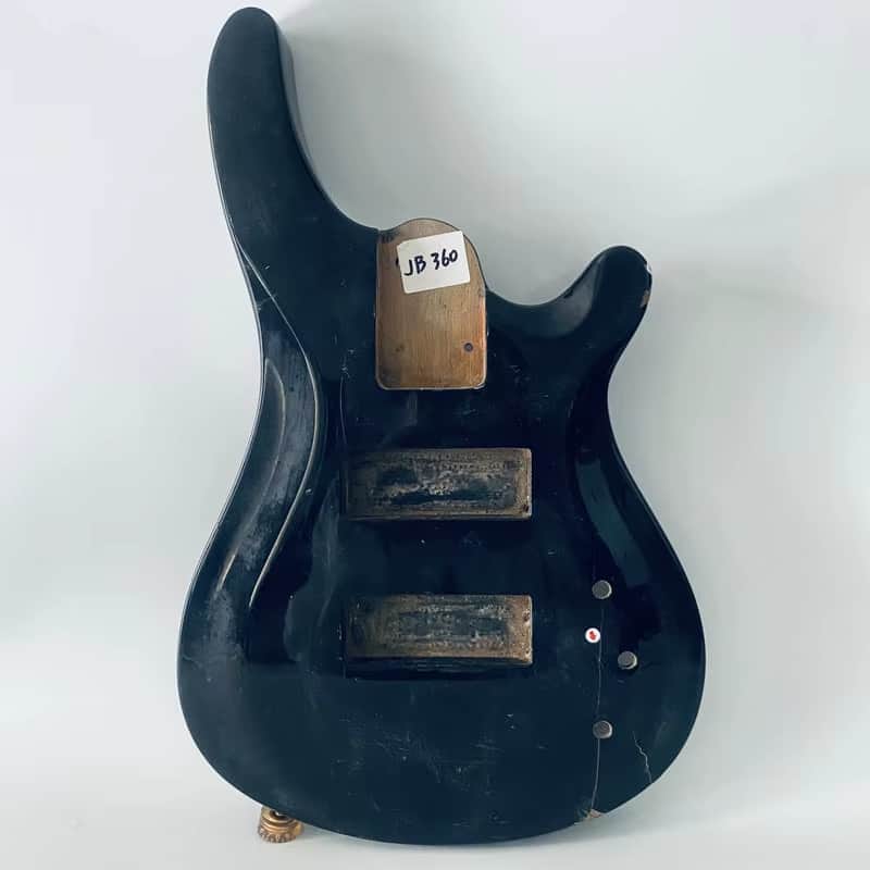 Black Basswood Glossy Finish Bass Guitar Body image 1