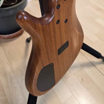 1995 Ibanez SR1000 Custom PJ Precision Jazz Bass Häussel and Lollar Custom Pickups MIJ FujiGen Wenge Bubinga Neck Stained Oil Natural Mahogany Japanese Japan Prestige SDGR Soundgear SR 1000 Bass Guitar image 13