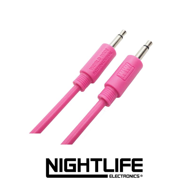 WWI 3.5mm Patch Cable 5/pk - 10cm - Pink image 1