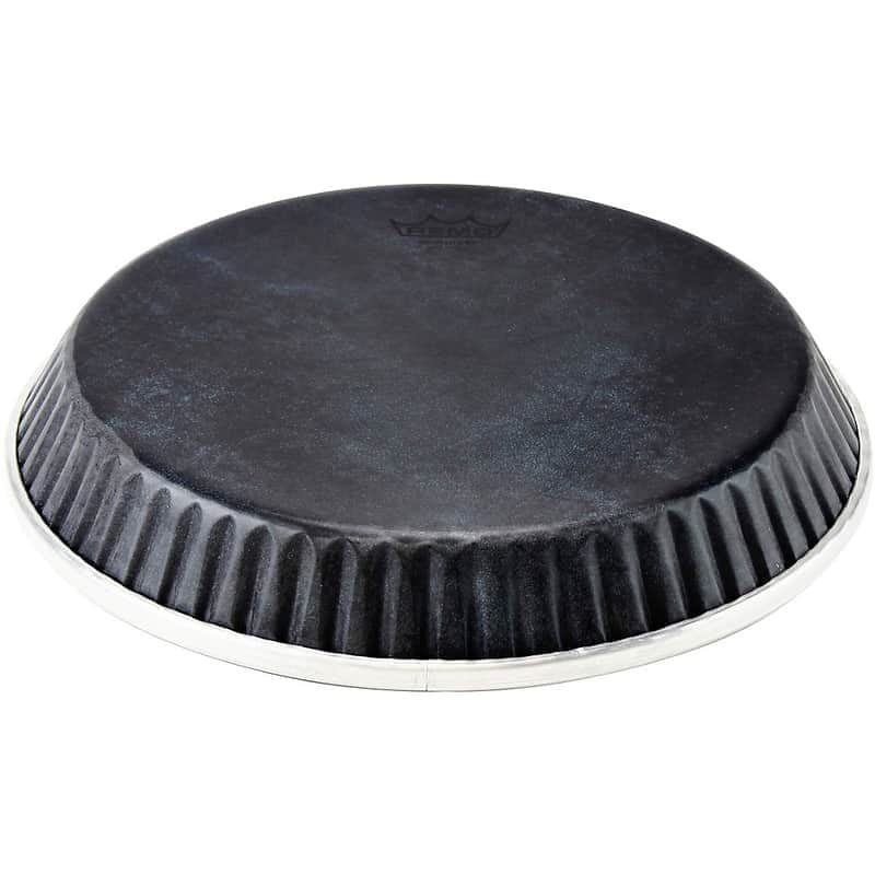 Remo M4-1175-S6-D1009 Symmetry Skyndeep Conga Drumhead - Black Calfskin Graphic image 1