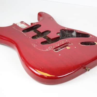 RARE 1979 Vintage Fender Stratocaster ~Killer RELIC~ Factory Wine Red Ash BODY Strat USA 1970s CBS Era image 7