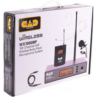 CAD WX1000BP Wireless Bodypack Microphone System with Lavalier, Headset, and Guitar Cable (510 to 570 MHz) image 3