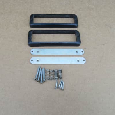 1960s Silvertone 1418 Guitar Pickup Rings Wth Brackets Screws Springs Teisco image 1