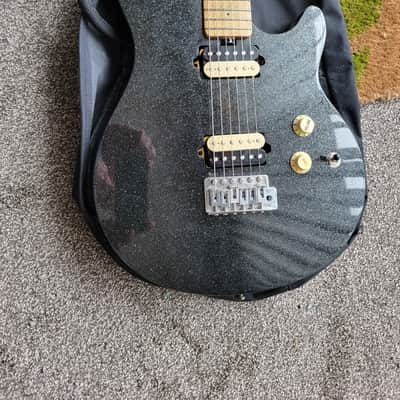 OLP(Music Man) Axis - Black sparkle with gig bag and splitters image 2