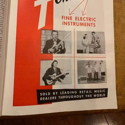 1955 Fender instrument catalog still in Down Beat magazine image 1