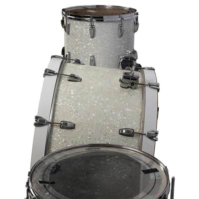 Used Ludwig 6-ply 4-Piece 12x15, 16x16, 16x18, 14x26 Rewrap Kit White Marine Pearl image 4