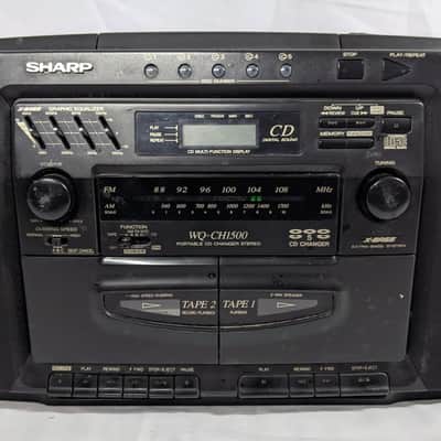 SHARP WQ-CH1500 Portable Boombox 5 CD Changer Stereo Radio Cassette Player - Tested 90's image 15