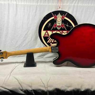 Univox Coily U1825 Hollow Body Guitar MIJ Made In Japan Vintage Redburst - AS IS! needs new nut image 8