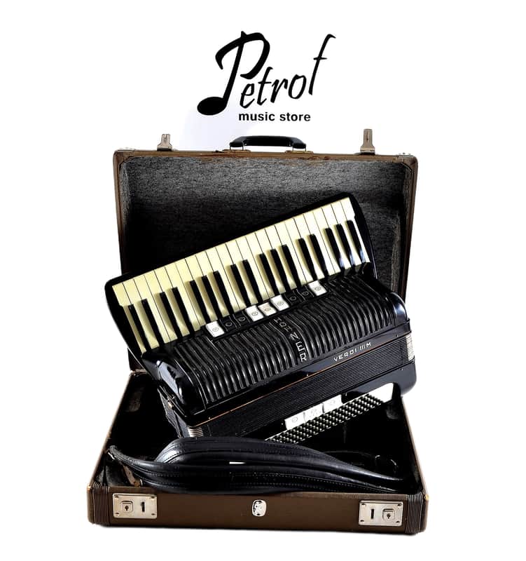 Vintage Top German Made LMM Accordion Hohner Verdi III M - 120 bass, 12 switches + Original Hard Case & Straps image 1