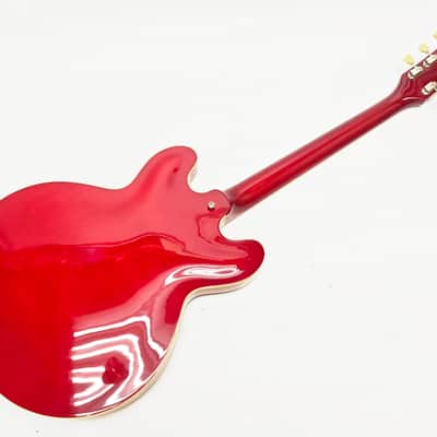 Burny RSA-100 CR Cherry Red Made in Japan 2002 Semi Hollow Body Electric Guitar, o5295 image 10