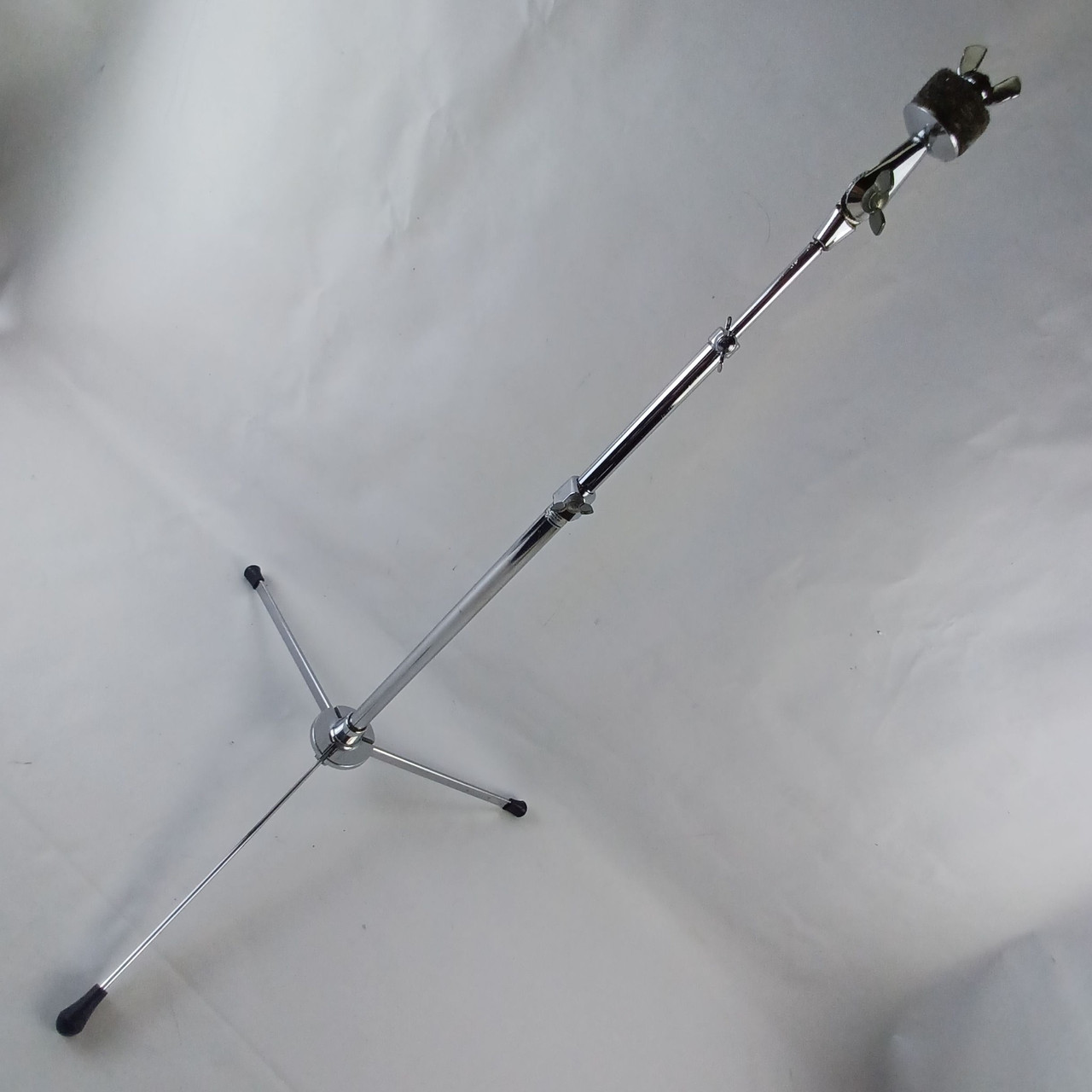 Ludwig#S270 Flat-Base Standard Model Cymbal Floor Stand Vintage 70s Chrome Flush — main photograph