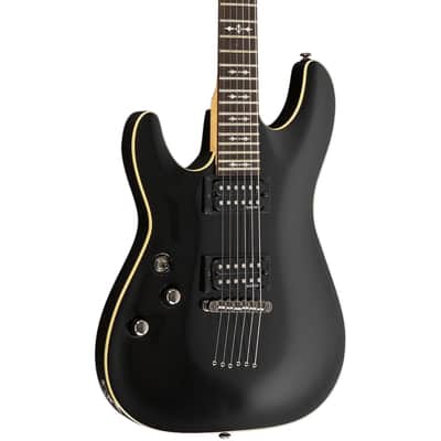 Schecter Guitar Research Omen-6 Left Handed Electric Guitar Black image 13
