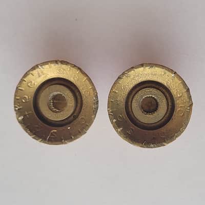 1962-1970 Gibson Gold Reflector Knobs Set Of 2 Original image 2