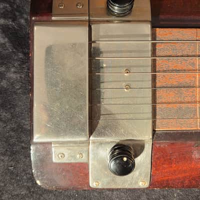 Vintage 1930s Dobro Lap Steel Electric Guitar w/ Original Chipboard Case image 6