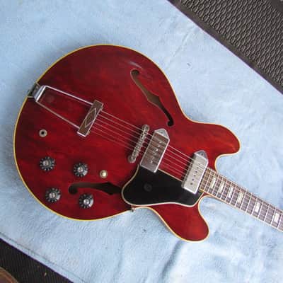 1970 Gibson ES-330 Tragedy Transit Damaged Gibson ES-330 Was Beautifully Clean Before Headstock Crack image 4
