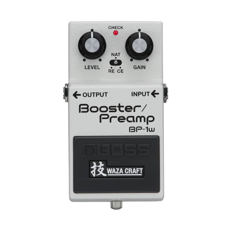 Boss BP-1W Booster/Preamp Guitar Effects Pedal with Waza Crafting, CE, RE, and NAT Modes, and Selectable Input Buffers image 1