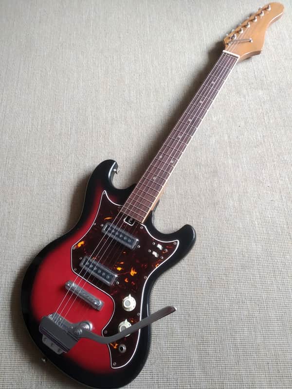 Teisco EG 2 Red Sunburst - 'Hertiecaster' Japan 60s/70s vintage