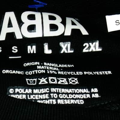 abba official small long sleeve sweatshirt - sweden pop waterloo dancing queen arrival image 2