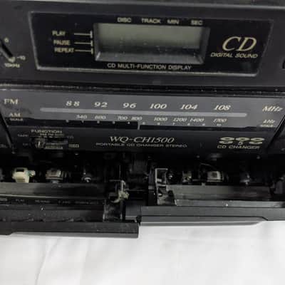 SHARP WQ-CH1500 Portable Boombox 5 CD Changer Stereo Radio Cassette Player - Tested 90's image 6