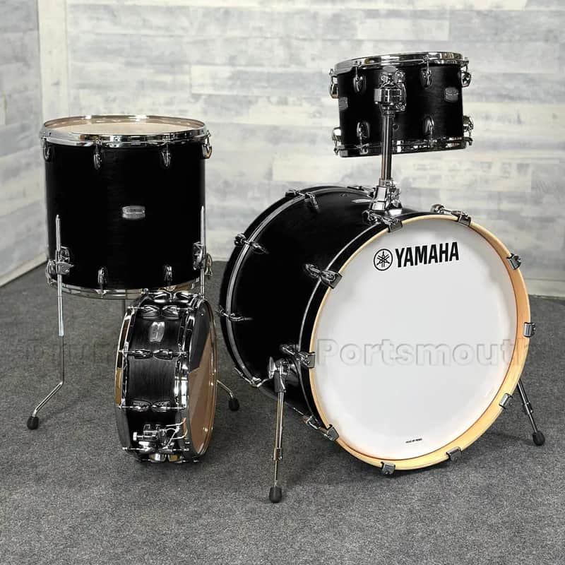 Yamaha Tour Custom Maple 4pc Drum Set 22/12/16/14 Licorice Satin image 1