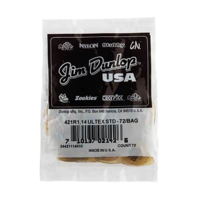 Dunlop 421R1.14 Ultex® Standard Guitar Picks 72 Picks image 1