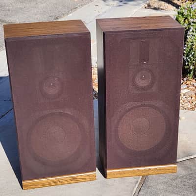 Sansui Sansui S-61U Vintage 3-Way Speaker System Pair 90s  - Walnut veneer image 1