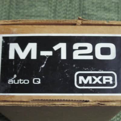used MXR EMPTY Box and original Owner's Manual ONLY for Auto Q M120 pedal (NO pedal / NO other paperwork) late 1990s / early 2000s - BOX: brown cardboard // Owner's Manual: gloss quality paper image 3