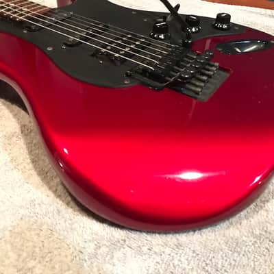 Kramer Pacer Deluxe 1987 Candy Apple Red Bound Headstock 12th Fret Kramer Inlay image 17