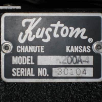 Kustom K200A-4 John Fogerty Guitar Amp late-60s - Stu Cook Creedence Clearwater Revival (Revisited) image 3