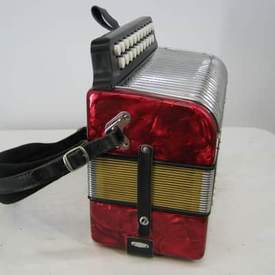Hohner 3000AD Erica Two-Row Accordion 2010s - Red Pearl image 2
