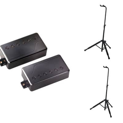 Fishman Fluence Classic Humbucker Set of 2 Black + 2 Gator Hanging Guitar Stands image 1