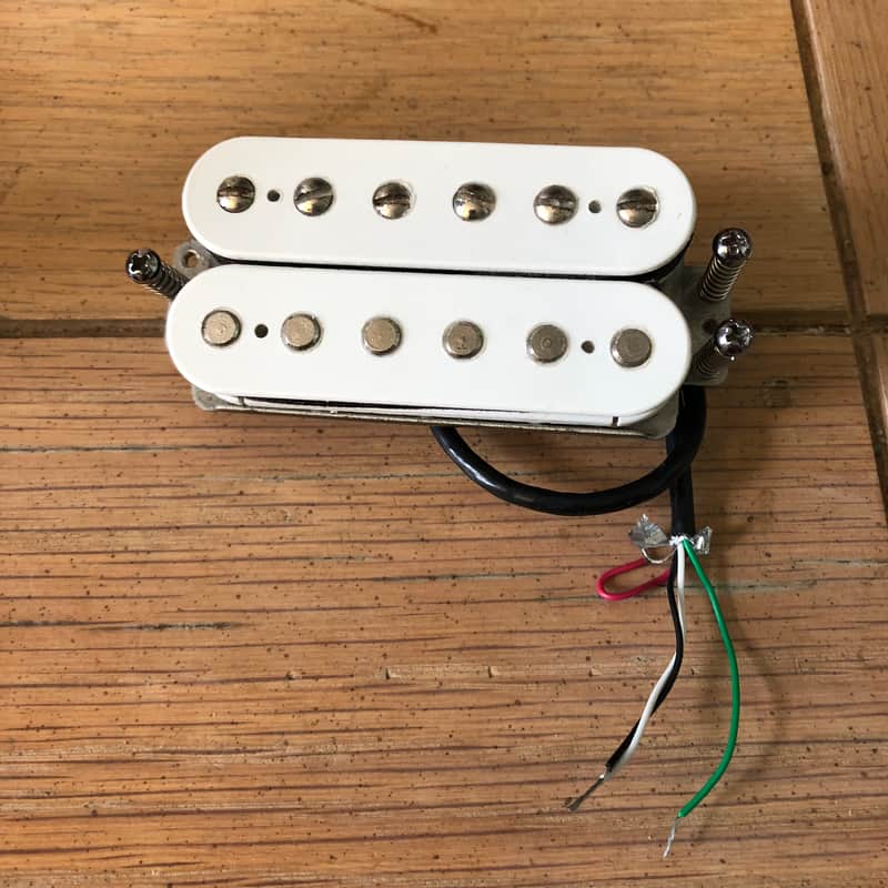 2008 Fender Standard Stratocaster HSS Bridge Humbucker Pickup White MIM Strat 8.6K image 1