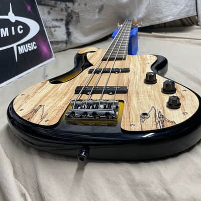 Italia Imola Chambered Semi-Hollow Body 4-String Bass with Case - 34" scale image 8