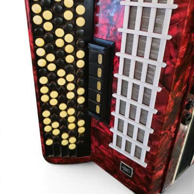 Orpheus 5 Row Chromatic Button Bayan Accordion B-System Kiev Ukraine 1990s 87 Buttons 120 Bass image 5