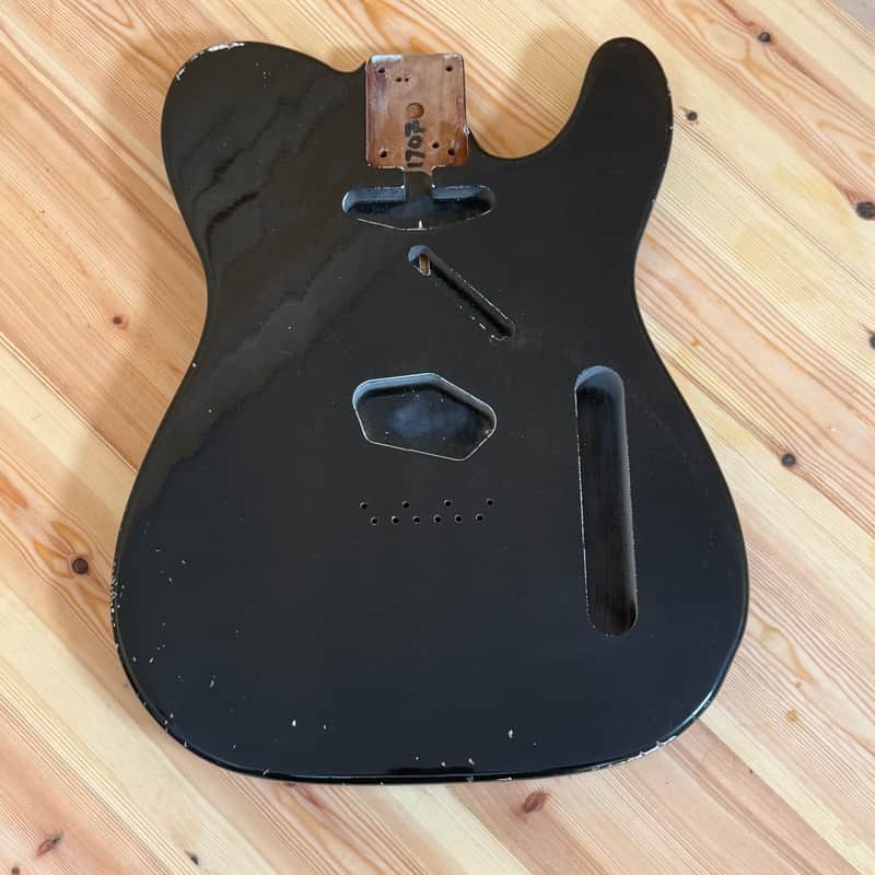 1707g Kohlin Guitars T-Type Roasted Pine replacement body Aged Nitro Relic Vintage Black Made in Sweden image 1