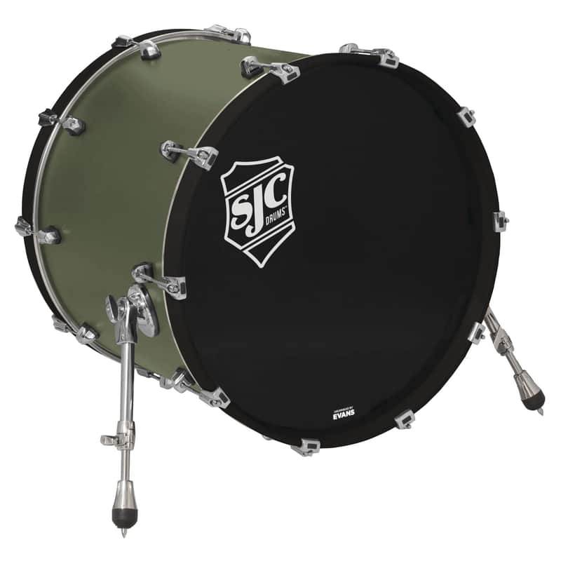 SJC Drums Navigator 18" x 22" Bass Drum-Deep Olive Green *USA Small Business* image 1