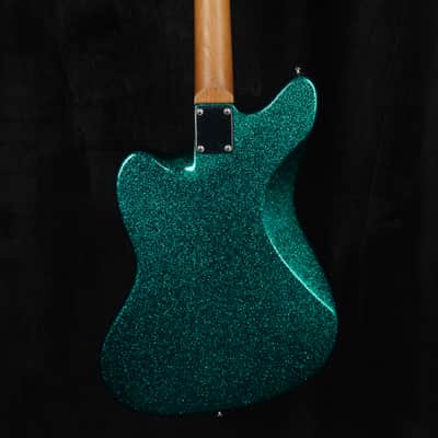Suhr Custom Classic JM in Aqua Sparkle with Mastery Bridge and Vibrato image 7