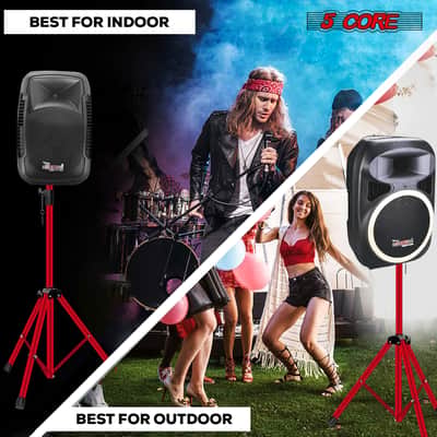 5 Core Speaker Stand Height Adjustable 72" Heavy Duty PA DJ Tripod Studio Monitor Stands image 10
