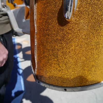 Slingerland Vintage Marching Cutaway Quad Tenors Sparkling Orange Pearl - CAN SHIP! image 16