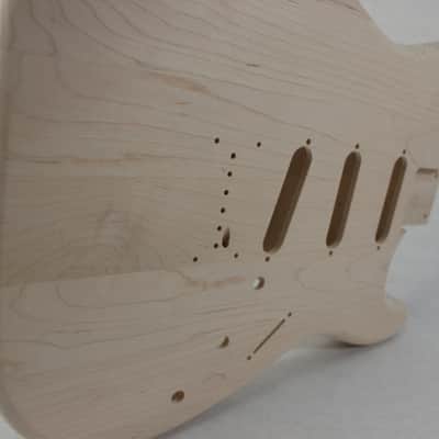 Unfinished Maple SSS Hardtail guitar body - fits Fender Strat Stratocaster necks J1536 image 6