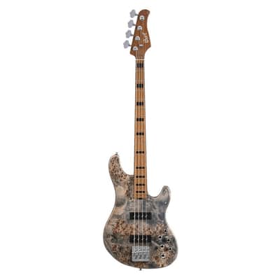 Cort GB-MODERN 4-String OPCG Electric Bass w/case Open Pore Black / Charcoal Grey image 15