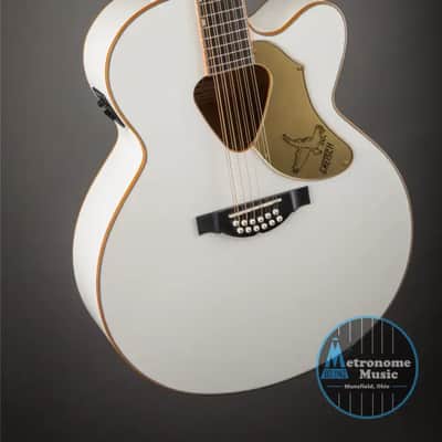 Gretsch G5022CWFE-12 Rancher Falcon Jumbo 12-String Cutaway, Fishman Pickup, White image 6