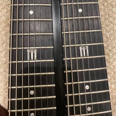 FM Guitars 16-String Double Neck McRocklin Purple Galaxy 8+8 NAMM Edition image 3