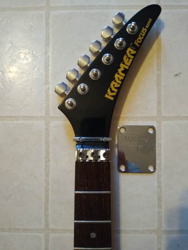 Kramer Japan Focus 6000 80's-90s Black, rosewood ,Floyd Rose image 1