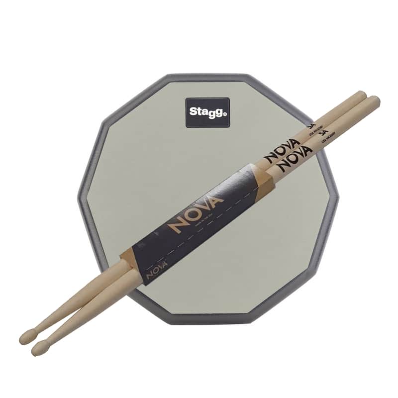 Student Drummers 8" Practice Pad And Vic Firth Nova 5A Drum Stick Set image 1