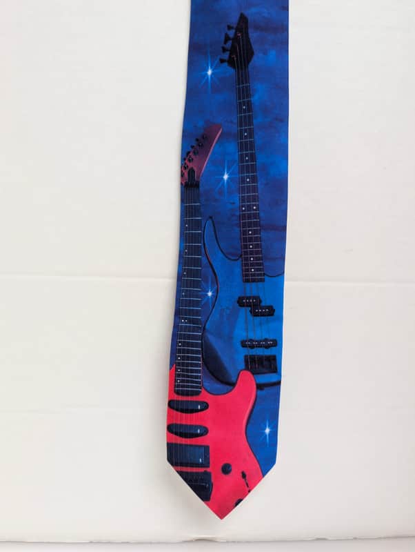 *vintage 1994* Ralph Marlin NECKTIE (80's Hard Rock/Metal) Guitar & Bass Graphic MADE IN USA! image 1