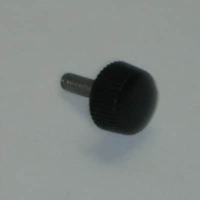 ONE used genuine Boss thumb screw (black hard plastic head) 1990s -2010s - HEAD: Black hard plastic- Top Side has light surface cloudiness, outer sides are ribbed - have some tiny nicks /  threaded shaft is silver color metal (but has discoloration) image 16