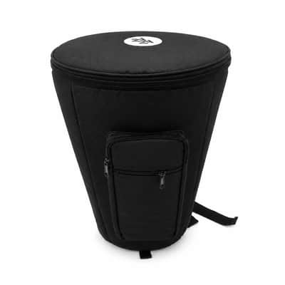 Zaza Percussion Djembe Drum Bag – Padded African Drum Carry Case with Backpack Straps-Blue Pocket – 10" x 20" x 9 image 9