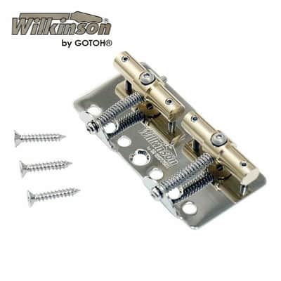 NEW Wilkinson GOTOH Bass Bridge WB2V-NS Compensated Brass Saddles 1950s P-Bass image 2